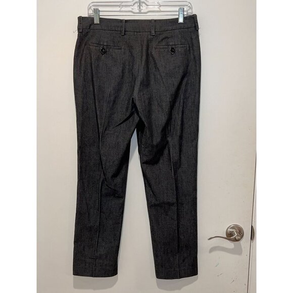 Sandro Black Stretch Flat Front Straight Leg Dress Pants Women's Size 8P - Picture 4 of 9